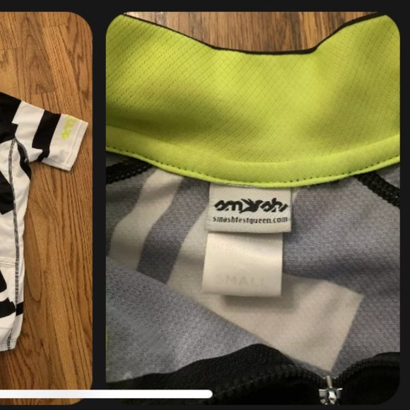 Smashfest Queen -  Block Black + White Cycling or Tri Jersey - Picture 3 of 3